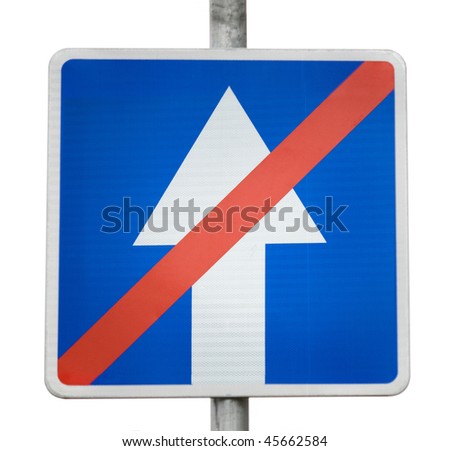 road sign: The End of the road one-way