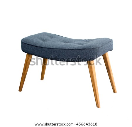 Blue  chair footrest isolated on white background Royalty-Free Stock Photo #456643618