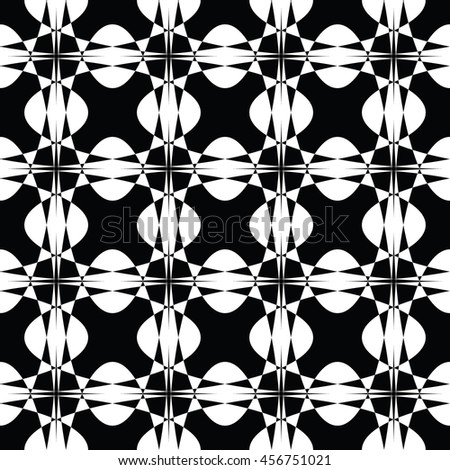 Abstract seamless pattern of black and white color for wallpapers and background.