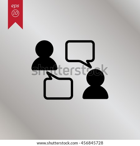 Web line icon. Business; Negotiations, dialog