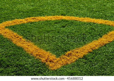 Yellow Corner Kick on Green Fake Grass