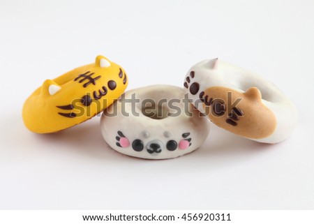 Colorful Animal Doughnuts for kids (Cat, Tiger, Seal)