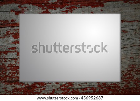 red Wood frame isolated on white
