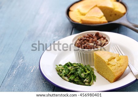 beans and greens with cornbread, cuisine of the Southern United States