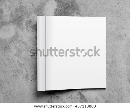 Blank open magazine template isolated on textured background with clipping path ready for your artwork