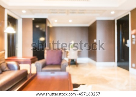 Abstract blur luxury living room interior for background