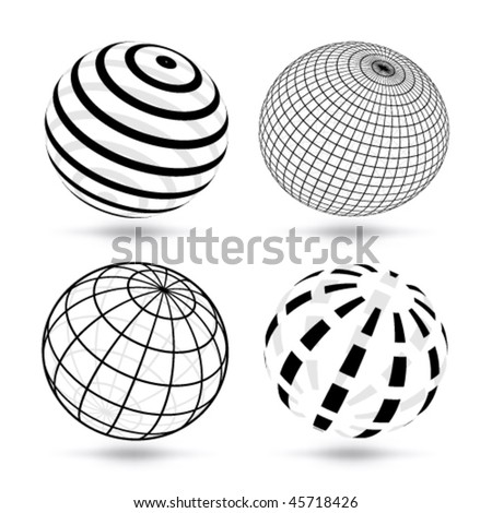  Vector globes