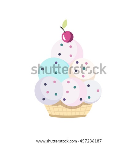 Ice Cream Balls on a Cup