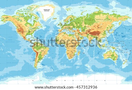 Physical World Map 
