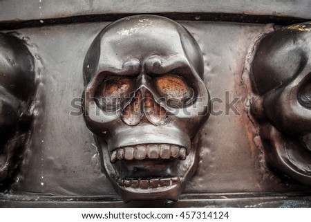 Metal Skull and still life