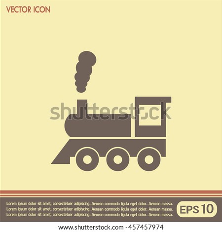 Vector illustration of a tooth of a steam locomotive 