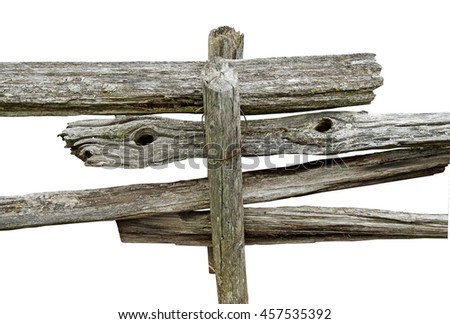 Old wooden Fence in detail