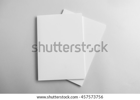 Blank catalog, magazine, book template with soft shadows. Ready for your design Royalty-Free Stock Photo #457573756