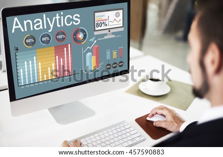 Analytics Data Statistics Analyze Technology Concept Royalty-Free Stock Photo #457590883