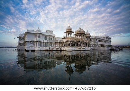 Lake Palace Udaipur at dawn Royalty-Free Stock Photo #457667215