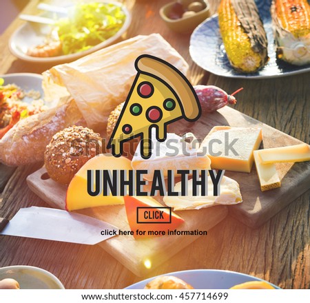 PIzza Slice Junkfood Obesity Calories Concept