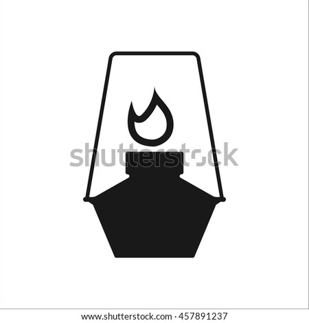 Laboratory burner symbol sign simple icon on background