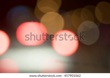 Abstract image of bokeh lights in the city,blur