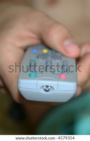 Remote control with finger changing channels