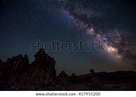 Milky Way rising over Tufa Towers Mono Lake California