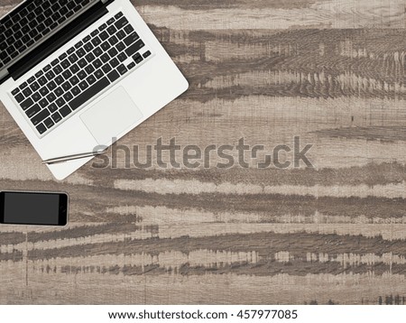Laptop and mobile phone