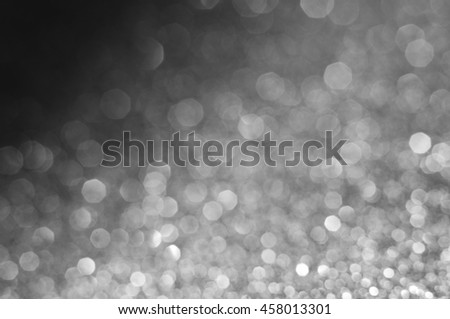 bokeh hexagon abstract background in black and white