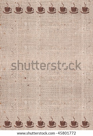 Coffee cup made of beans on white background