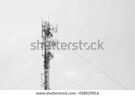 Telecommunication tower - Black and White