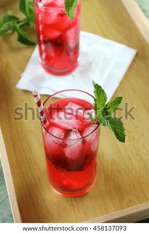 Raspberry lemonade and vodka.