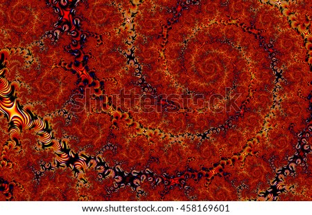 Red abstract spiral fractal