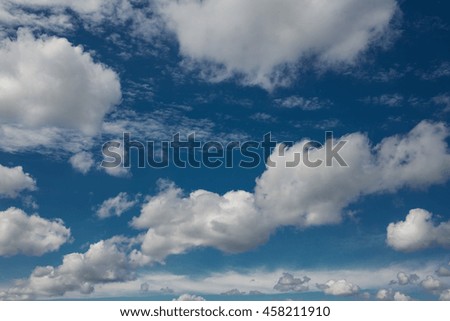 beautiful blue sky with white clouds.