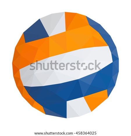 Vector volleyball on white background.