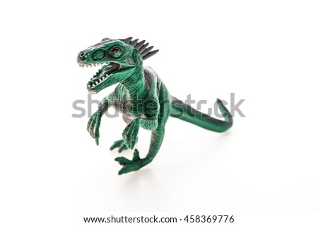 Dinosaur toy model isolated on white background