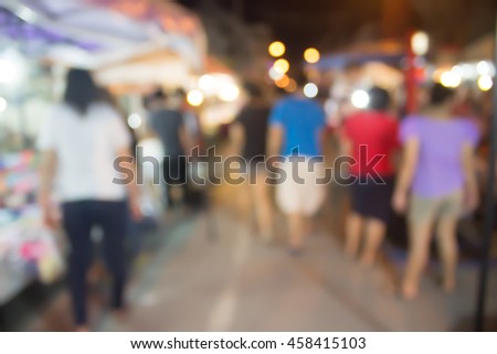 blur Night Market Walking Street