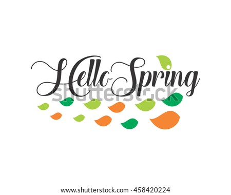 spring typography typographic creative writing text image icon