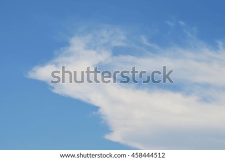 curve cloud on sky in sunny day
