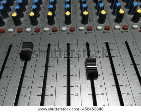 buttons equipment for sound mixer control