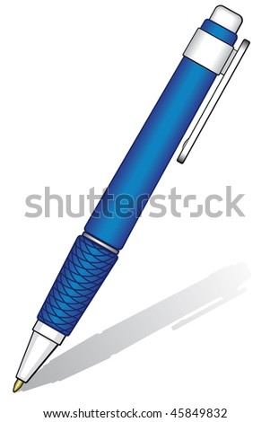 Vector pen on a white background