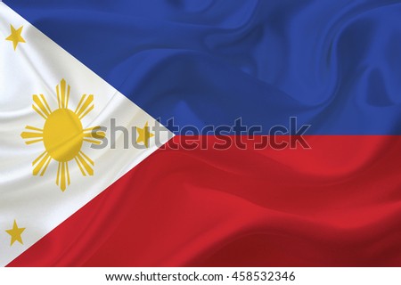 The Philippines flag blowing in the wind.