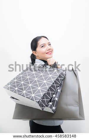 asian woman shopping