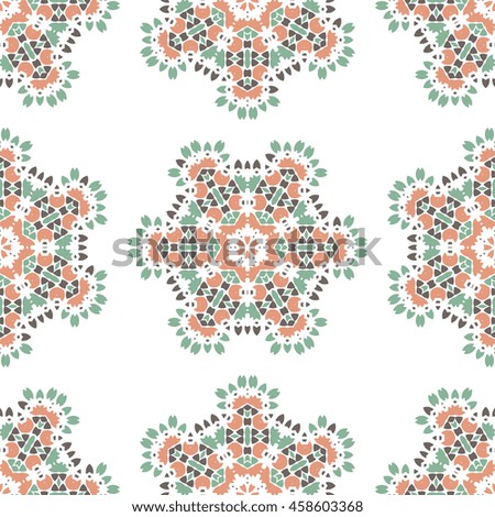 Colorful vector Geometric designs floral simple pattern. 