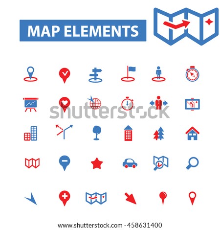 map elements icons