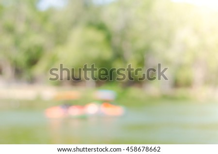 Blurred park with sunlight, natural background. Concept for background, relax, vacation, family, holiday, fresh