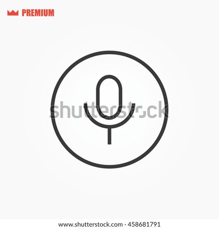 Rounded microphone icon