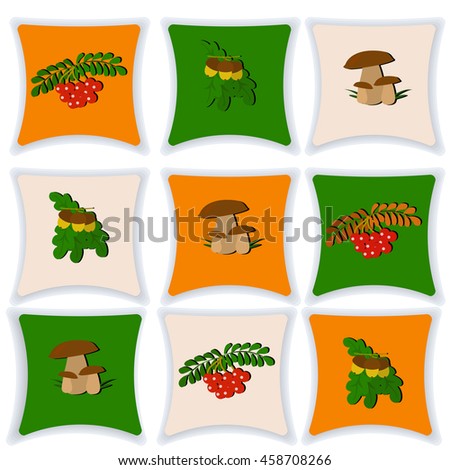 A pillow menu vector illustration. Pillow isolated on white background