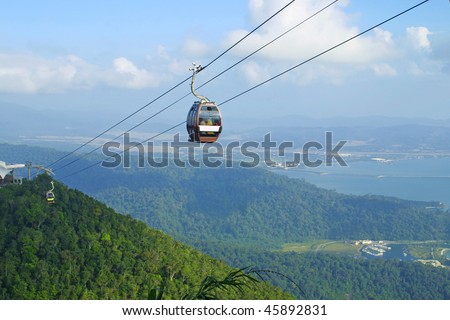 Langkawi hills cable car, Malaysia Royalty-Free Stock Photo #45892831