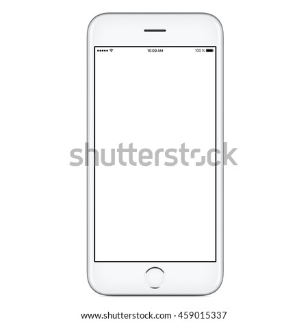 White smartphone mockup. Royalty-Free Stock Photo #459015337
