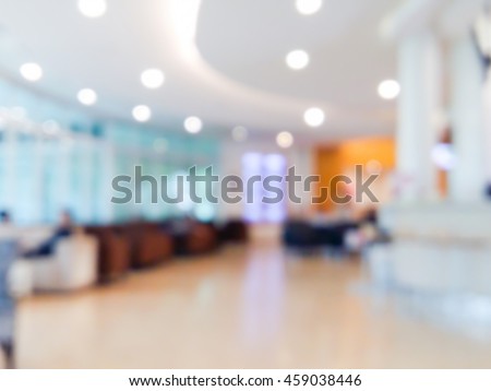 Blur image of the customer waiting room, use for background.