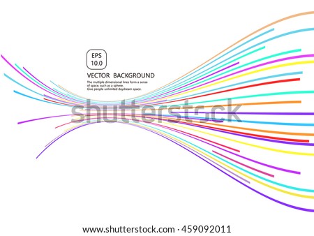 Perspective effect of the colorful ribbon Royalty-Free Stock Photo #459092011