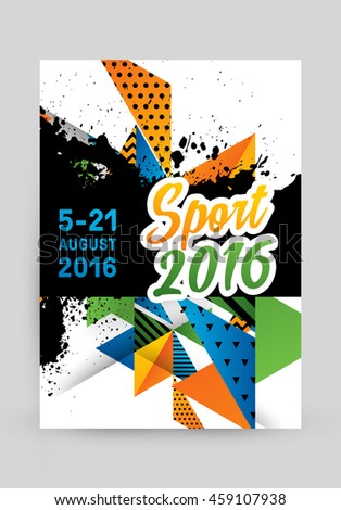 Summer sport 2016, Design for brochure, website, book or flyers.